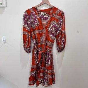 Anthropologie / Porridge Isabel Paisley Puff Cottage Mini Dress